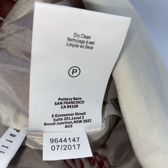 Pottery Barn Rex Velvet Christmas Stocking Red Cream Monogrammed 19 inch - Picture 6 of 10